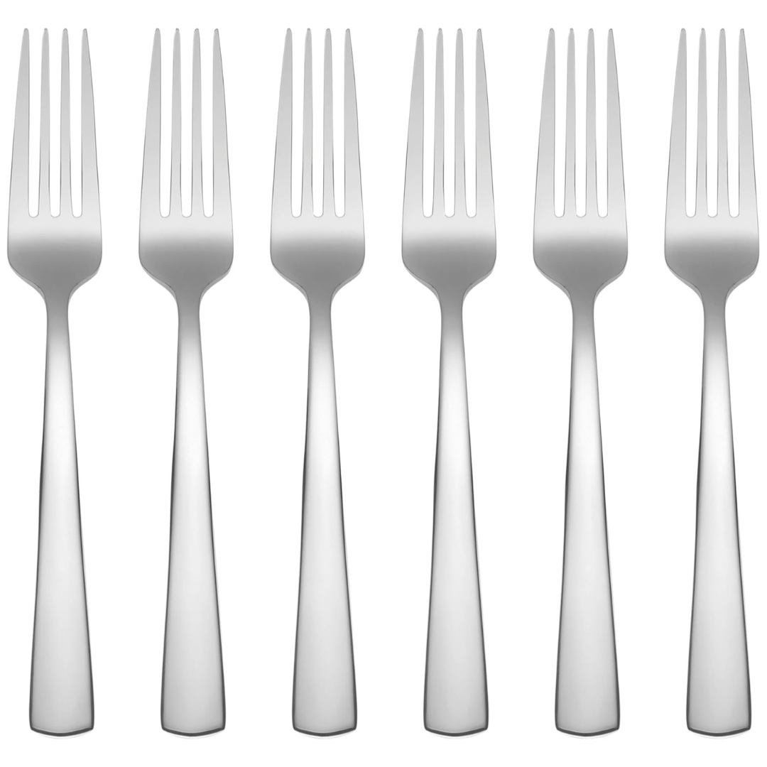 Set Of 6 Oneida Aptitude Everyday Flatware Dinner Forks Silverware Set