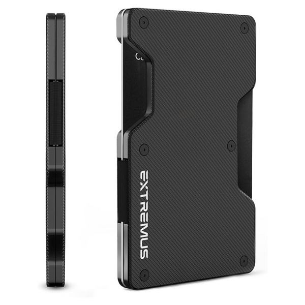 15-Card Slim Tactical RFID-Blocking Minimalist Wallet W/ Money Clip