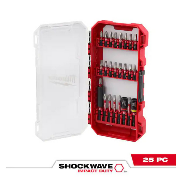 25-Piece Milwaukee Shockwave Impact Duty Alloy Steel Screw Driver Bit Set