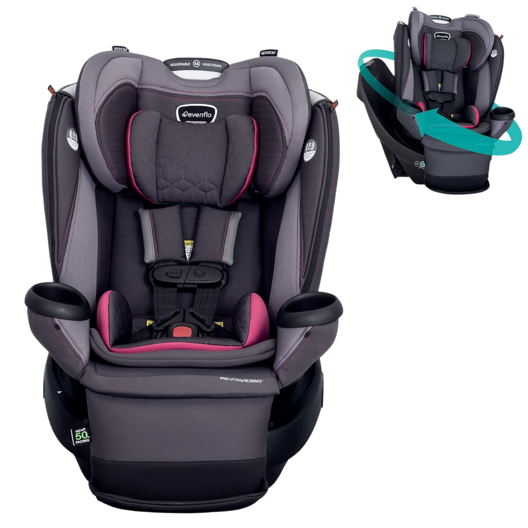 Evenflo Revolve360 Extend All-in-One Rotational Car Seat (Rowe Pink)