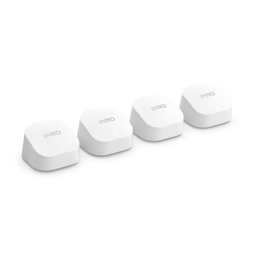 4-Pack Amazon eero 6+ AX3000 WiFi 6 Gigabit Mesh Router System