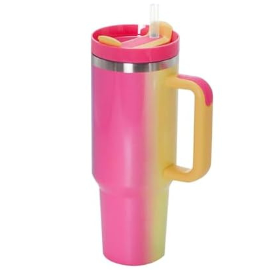 ROSE IN THE BOX Insulated 40 oz Tumbler With Handle & Straw Lid