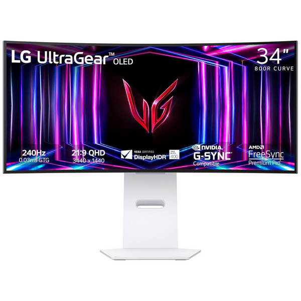 LG 34GS95QE 34" Curved WQHD 240Hz 0.3ms OLED Freesync Gaming Monitor