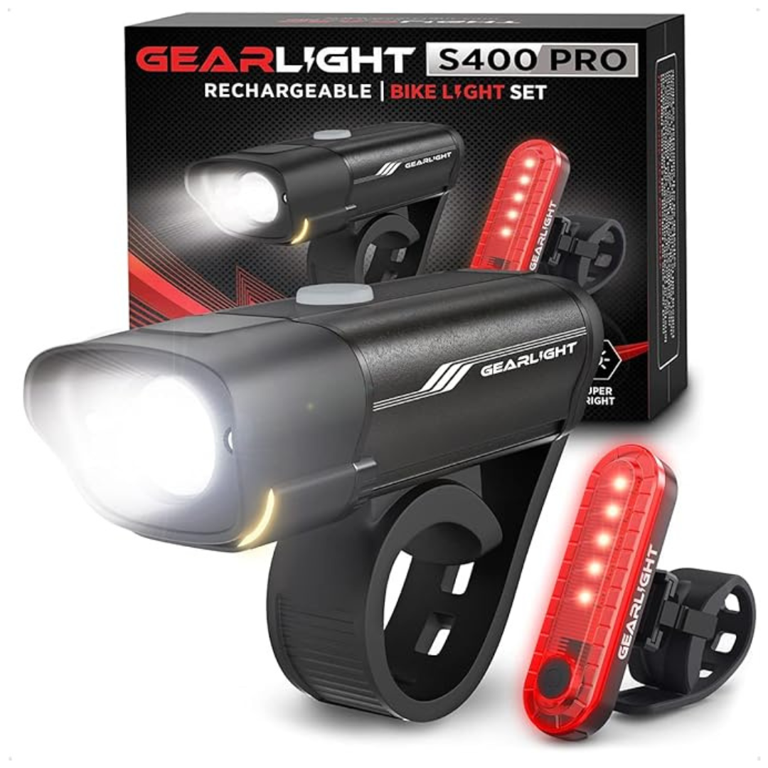 GearLight S400 Rechargeable Bike Light Set