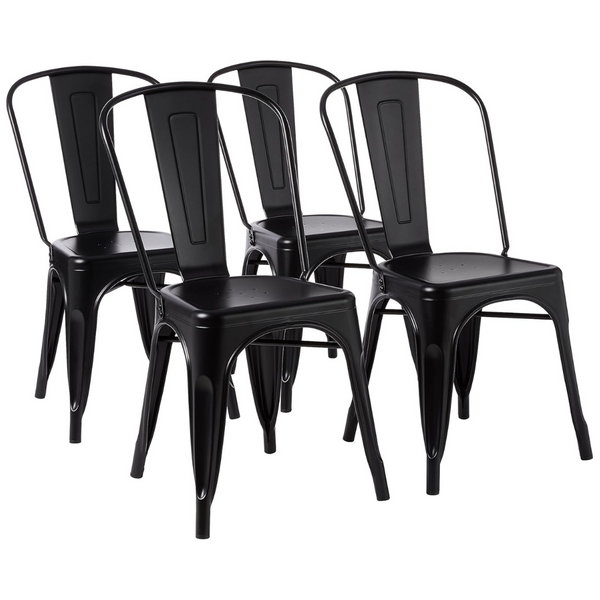 4-Pack Amazon Basics Stackable Bar Stool Chair