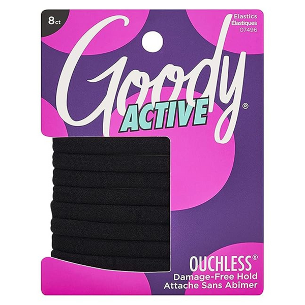 8-Count Goody Women's Athletic Thick Hair Elastics Ties