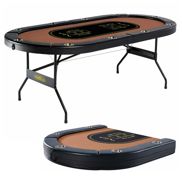 10-Player Barrington Foldable Poker Table (No Assembly Required)