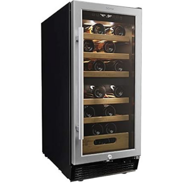 HomeLabs 25 Bottles Dual-Zone Mini Fridge and Chiller for Wines