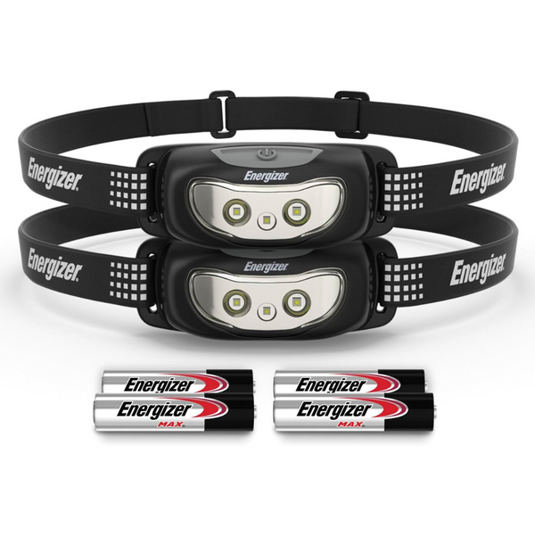 2-Pack Energizer 100-Lumen LED Headlamp Flashlights (Black)