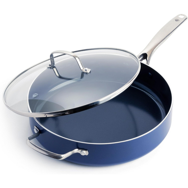 Blue Diamond Infused Ceramic Nonstick 5Qt Saute Pan Jumbo Cooker