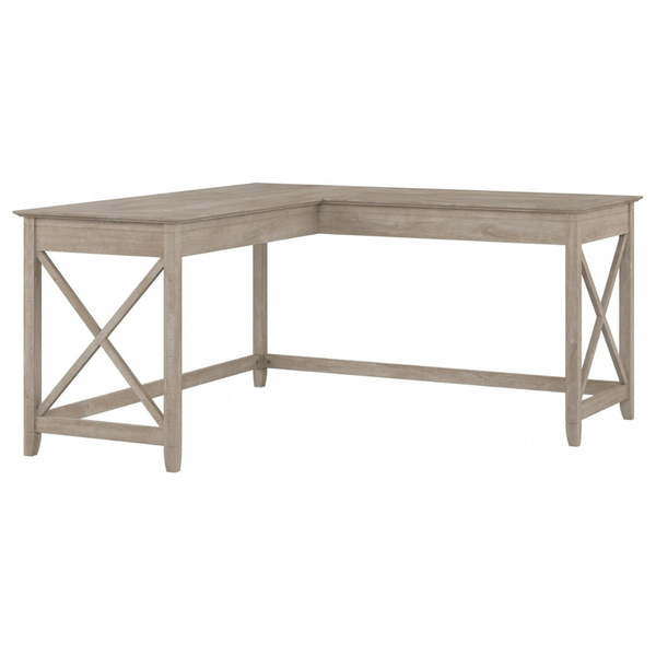 Bush Furniture Key West 60'' L-Shaped Modern Farmhouse Writing Desk