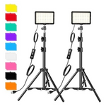 2-Pack Altson LED Studio Streaming Lights W/70 Beads & Color Filter