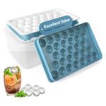 Veiderui Reusable Round Ice Cube Tray Set With Lid & Bin (62 Balls)