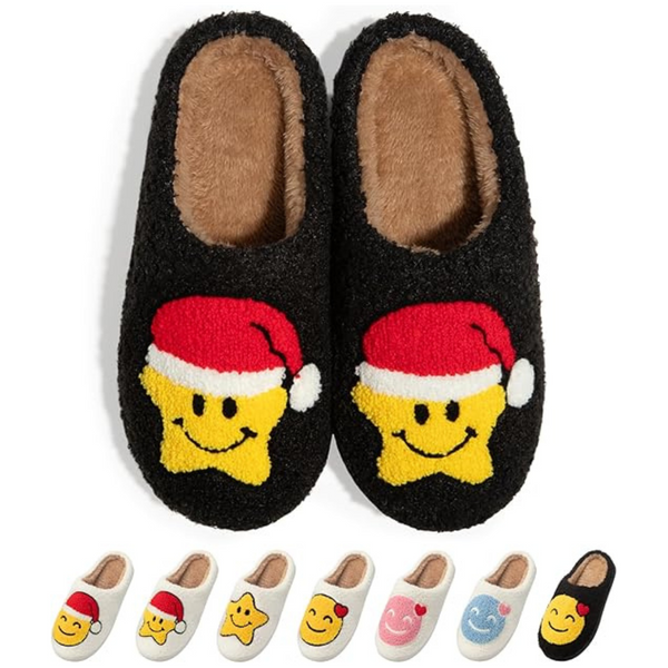 ATHMILE Unisex Fuzzy Fluffy Cozy Christmas Slippers (Various)