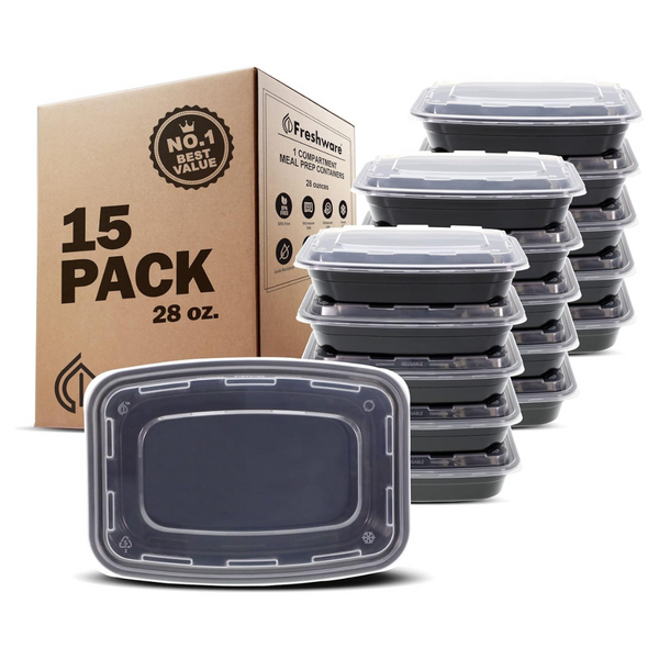 15-Pack Freshware Meal Prep Containers