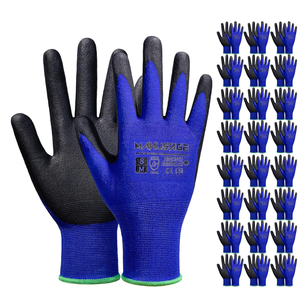 24-Pack Manusage Unisex Safety Work Gloves