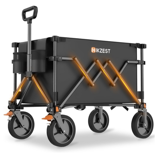 Hikzest Foldable Collapsible Wagon Cart With Wheels