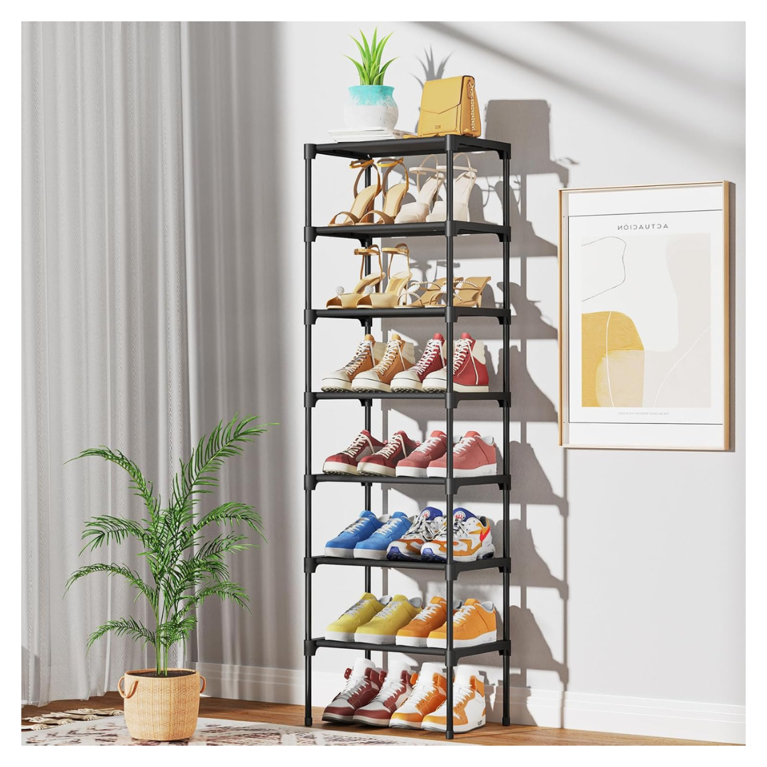 Kitsure Space-Saving Shoe Rack With Non-Woven Fabric