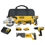 Dewalt DCK551D1M1 20V Cordless 5-Tool Combo Kit W/Batteries & Charger