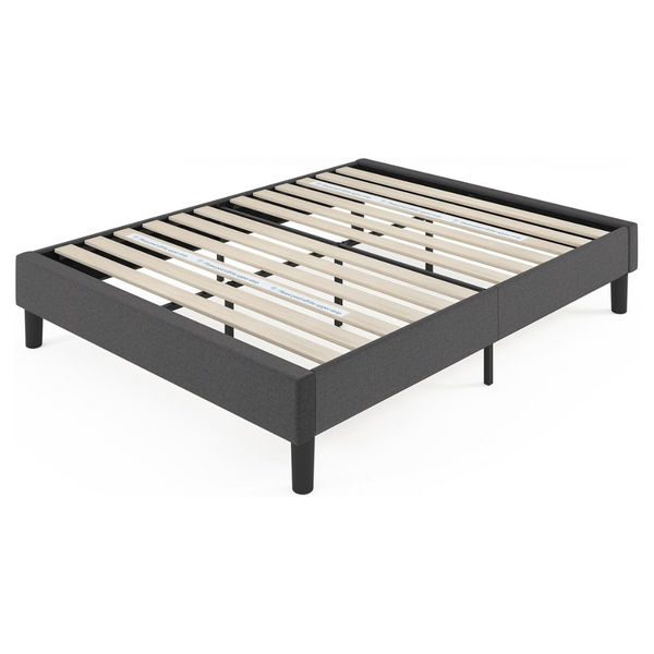 ZINUS Curtis Upholstered Platform Bed Frame W/ Wood Slat Support (Queen)