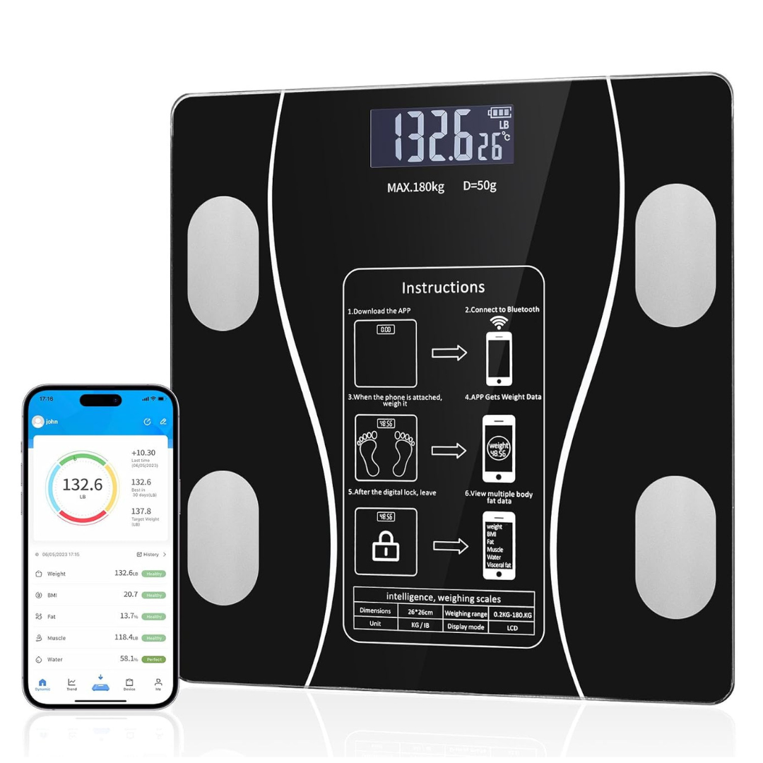 Led Display Digital Smart Body Fat Scale With Bluetooth