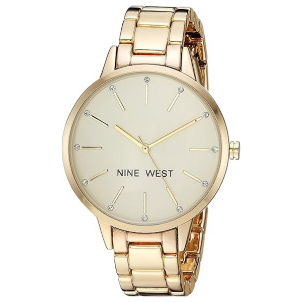 Nine West Women's Crystal Accented Bracelet Watch