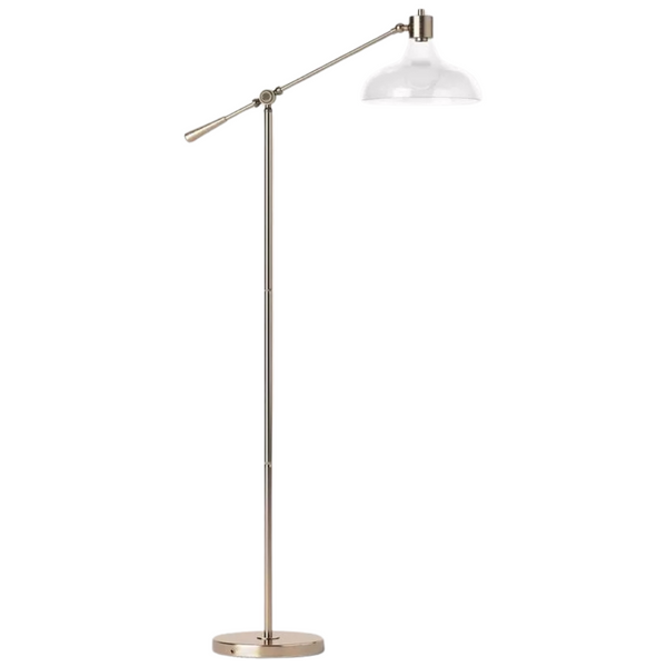 Threshold Crosby Bell Glass Shade Floor Lamp (Brass) [Open Box]