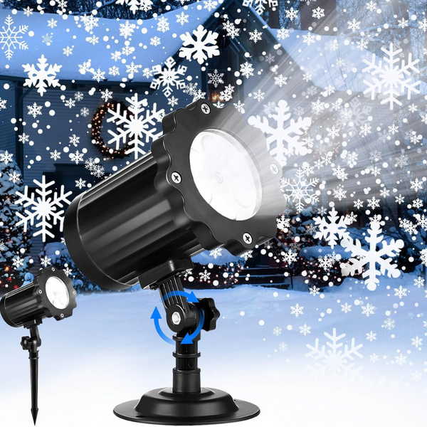 Waterproof & Adjustable 2024 LED Christmas Snowflake Projector Lights