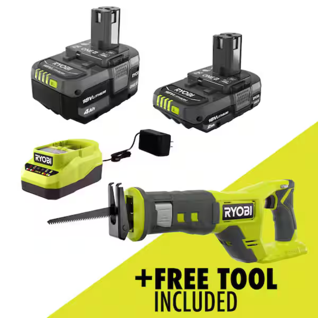 RYOBI ONE+ 18V Lithium-Ion Starter Kit