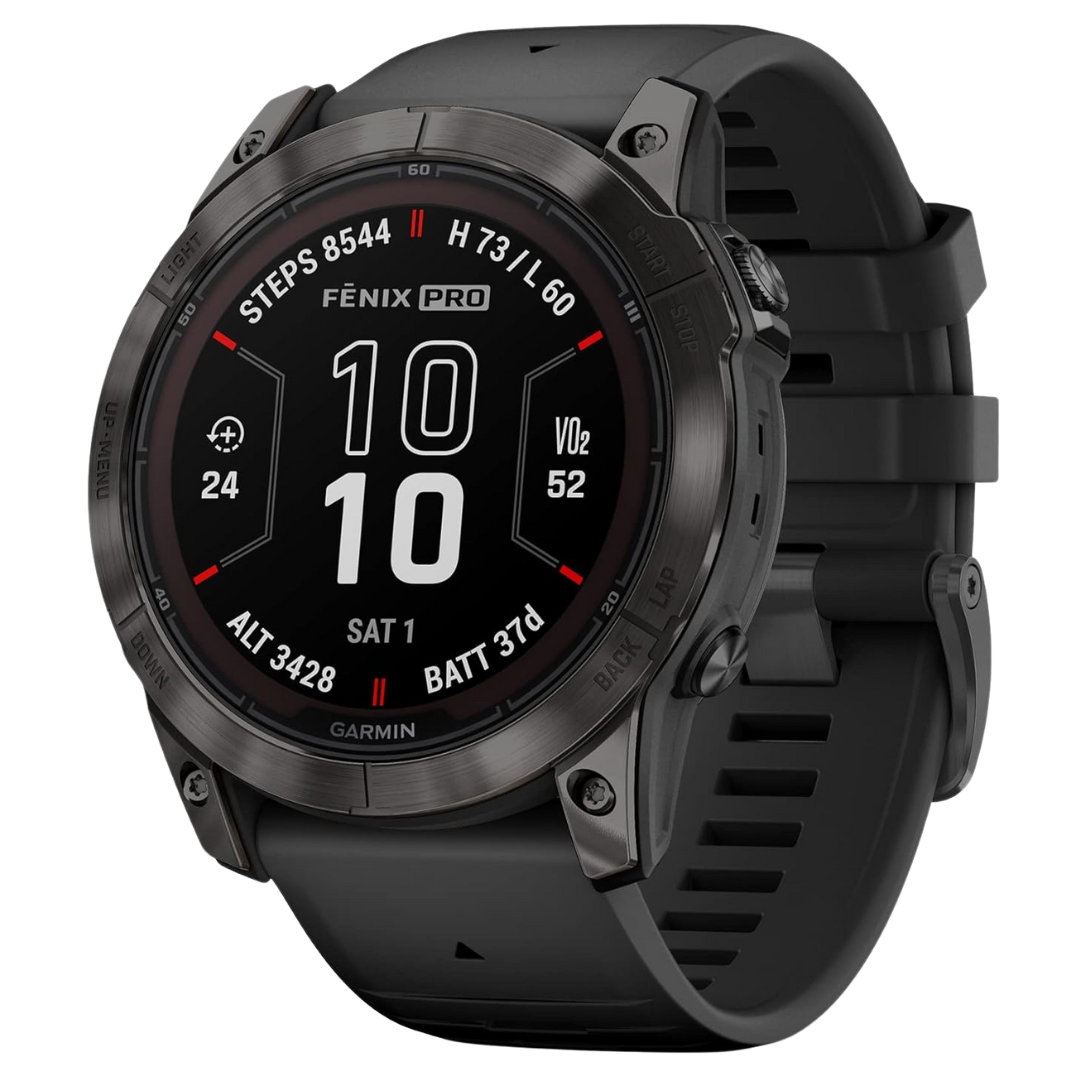 Garmin Fēnix 7X Pro Sapphire Solar, Multisport GPS Smartwatch, Built-In Flashlight, Solar Charging Capability