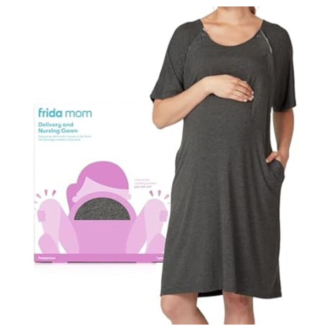 Frida Mom Labor And Delivery Tagless Nursing Gown