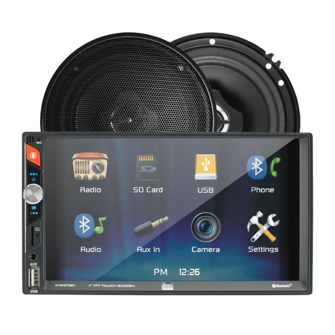 Dual Electronics XVM279SPK2 7 Inch Car Stereo Bundle