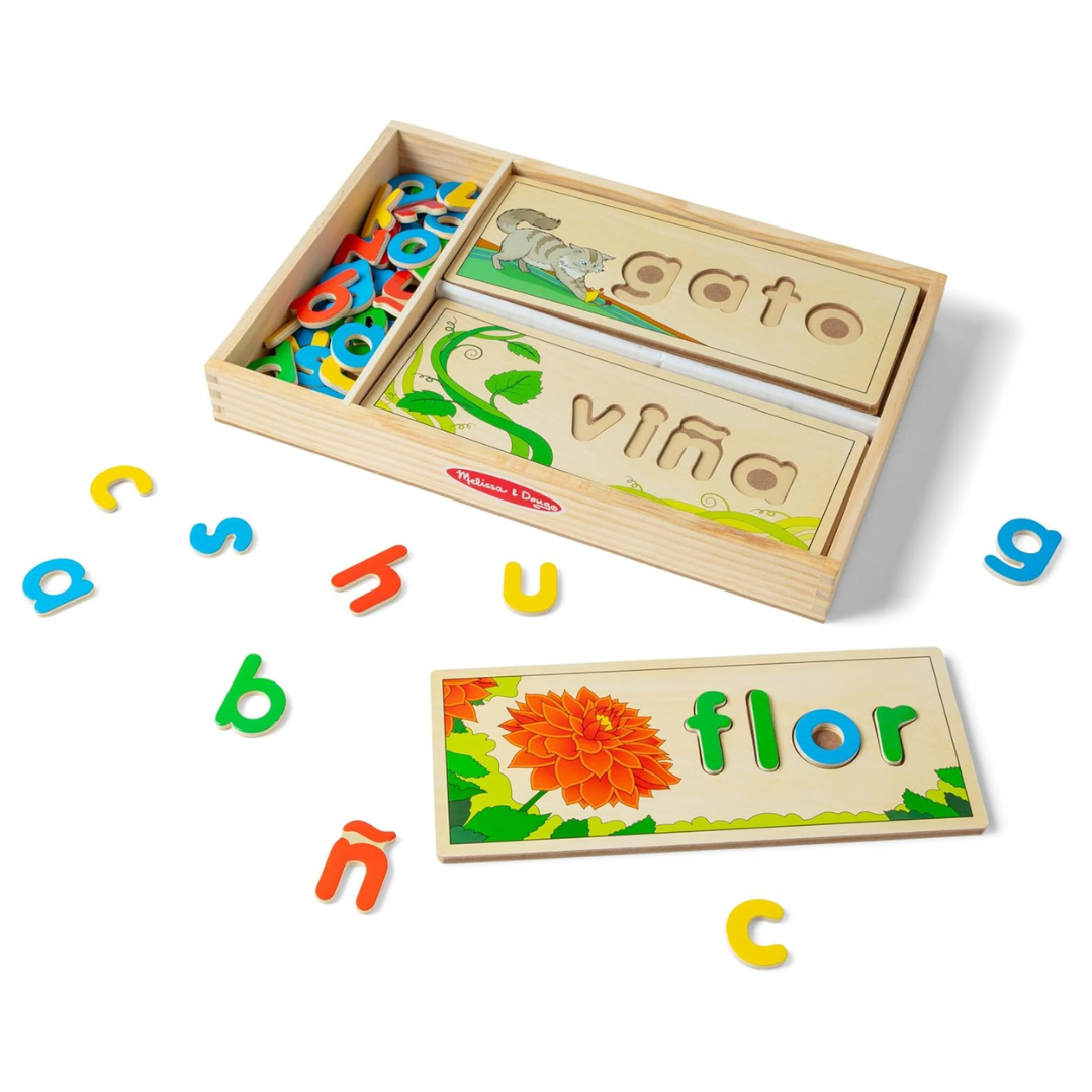 Melissa & Doug Spanish See & Spell Educational Language Learning Toy