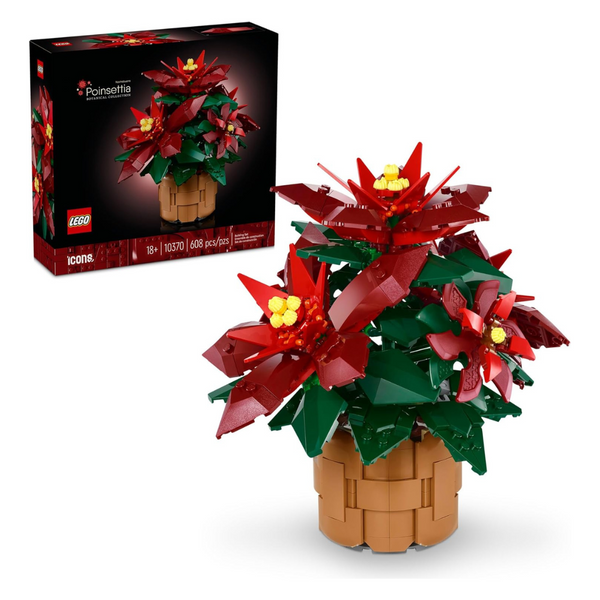 608-Piece LEGO Icons Poinsettia Building Set (10370)