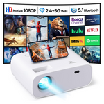 Portable 18000 Lumen WiFi And Bluetooth Native 1080P Projector