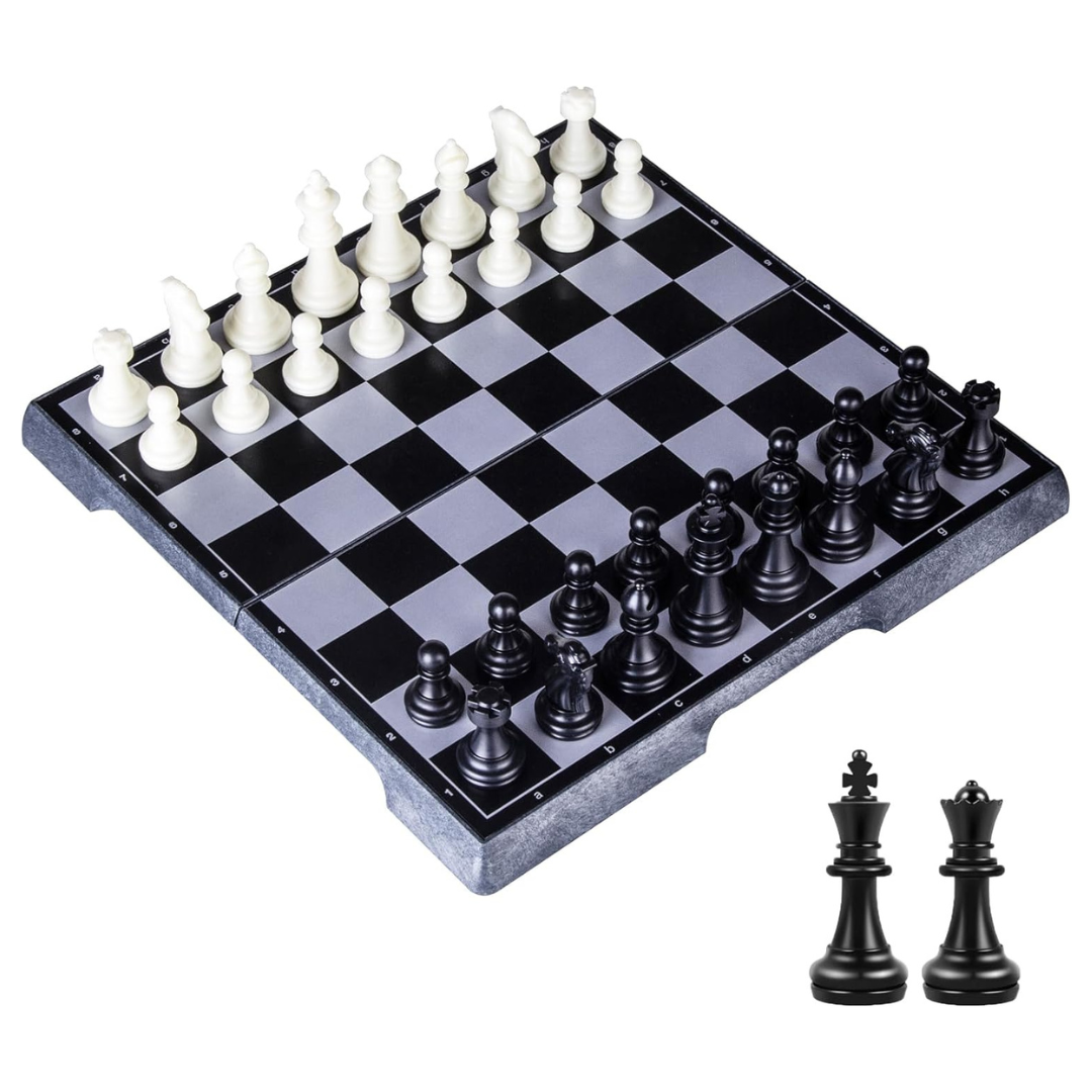 7.6 Portable Upgrade Plastic Folding Magnetic Travel Chess Set