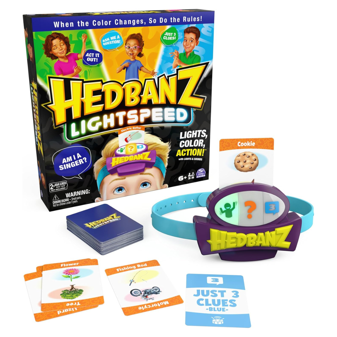 Spin Master Games Kids Hedbanz Lightspeed Game With Lights & Sounds