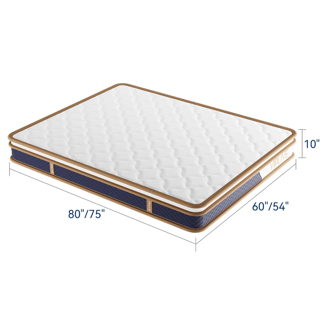 VIPLIVE 10" Full Size Memory Foam Mattress in a Box