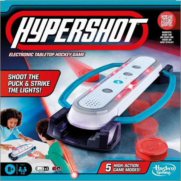 Hasbro Gaming 5 Games in 1 Hypershot Electronic Tabletop Hockey Game