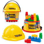 Tonka Tough Builders, Hard Hat, Building Block And Bucket Playset