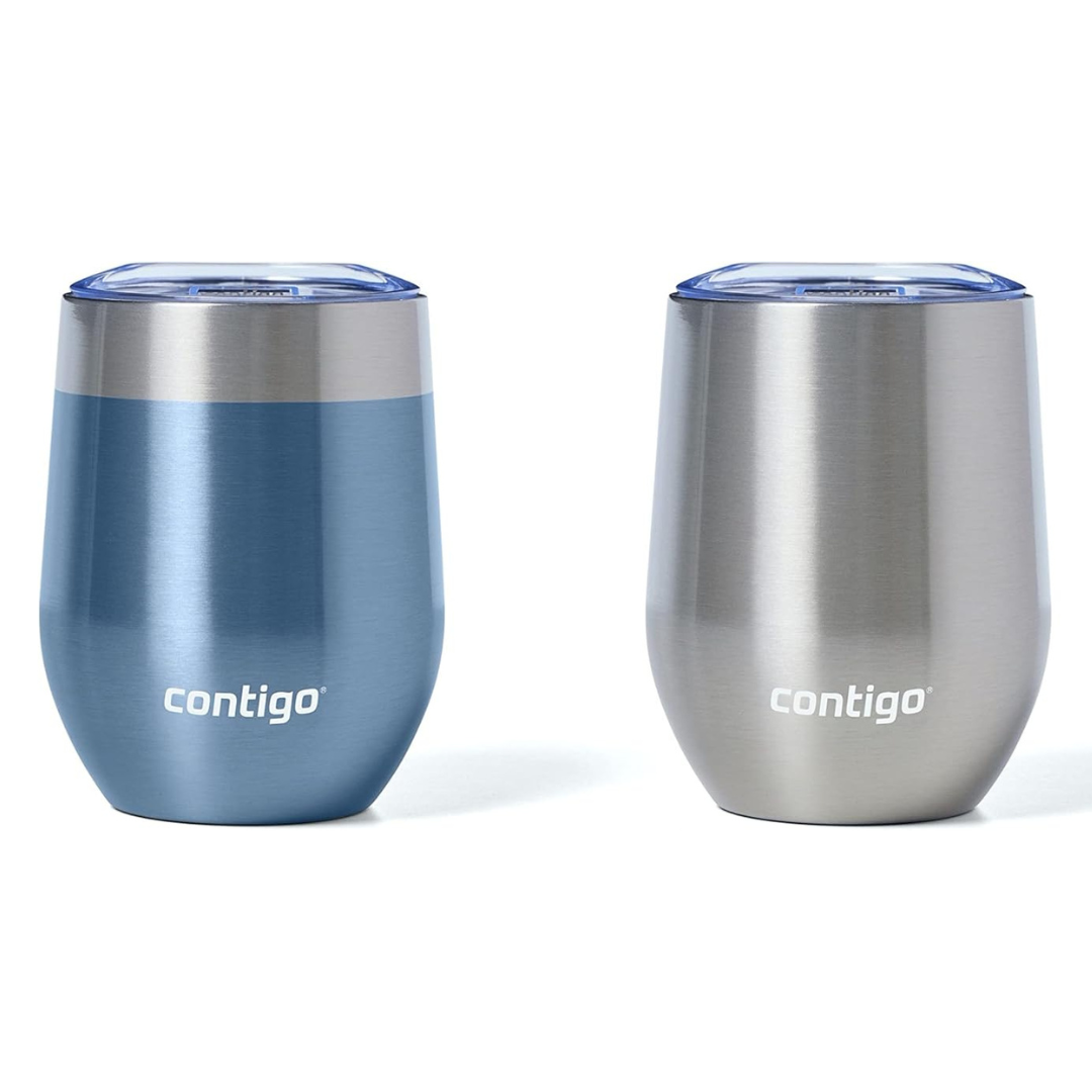 2-Pack Contigo River North Leak-Proof 12oz Stainless Steel Wine Tumbler