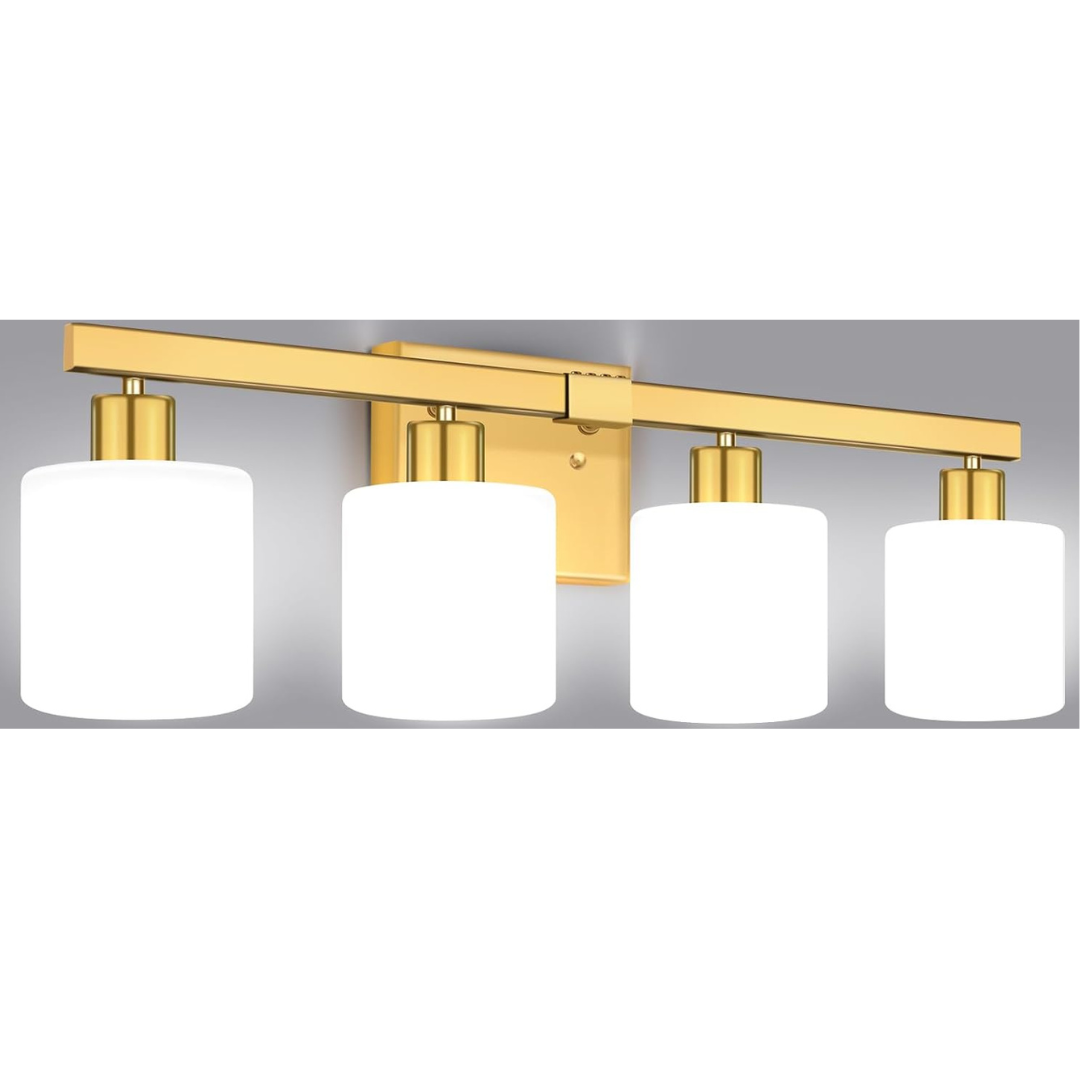 4-Light Bathroom Light Fixtures Over Mirror (3 Colors)