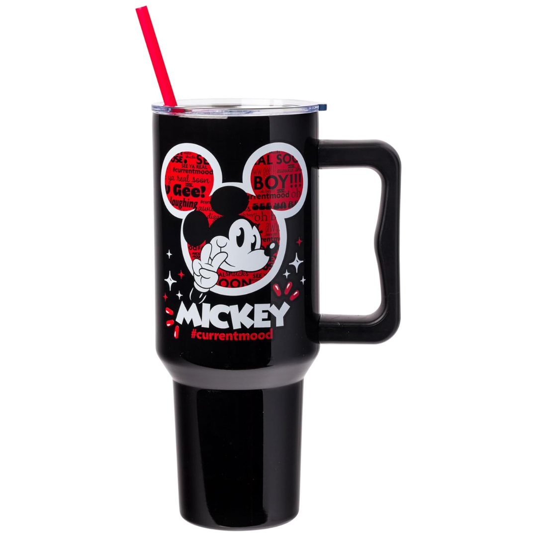 40-Oz Disney Mickey Mouse Stainless Steel Tumbler W/ Straw (Various)