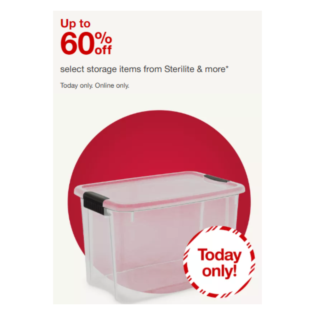 Target: Save Up To 60% On Storage from Sterilite And More!