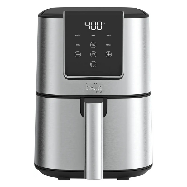 Bella Pro 4-Qt Touchscreen Slim Stainless Steel Air Fryer