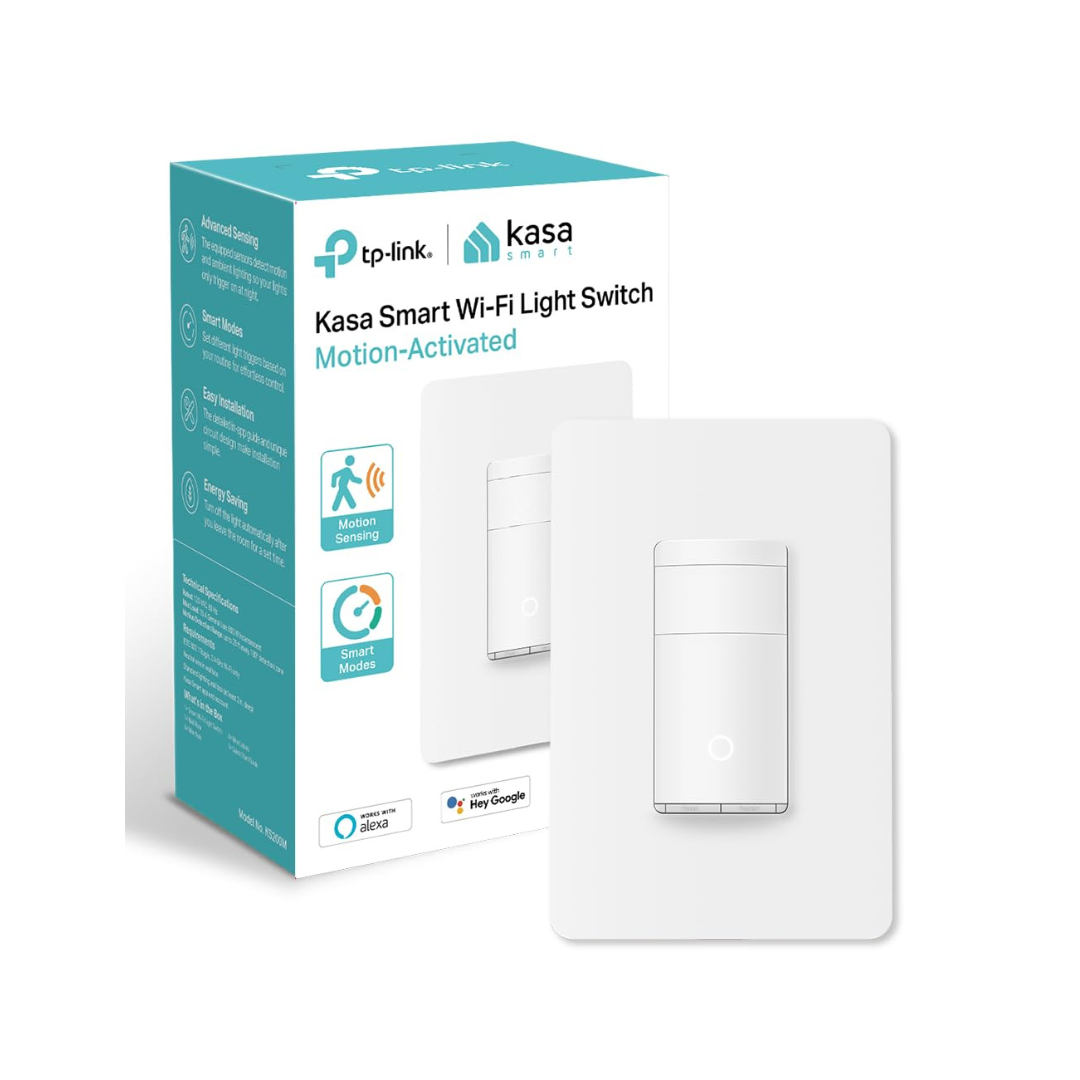 Kasa Smart Motion Sensor 2.4GHz Wi-Fi Light Switch