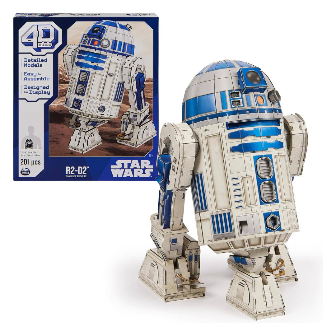 201-Piece 4D Build Star Wars R2-D2 Cardstock Model Kit