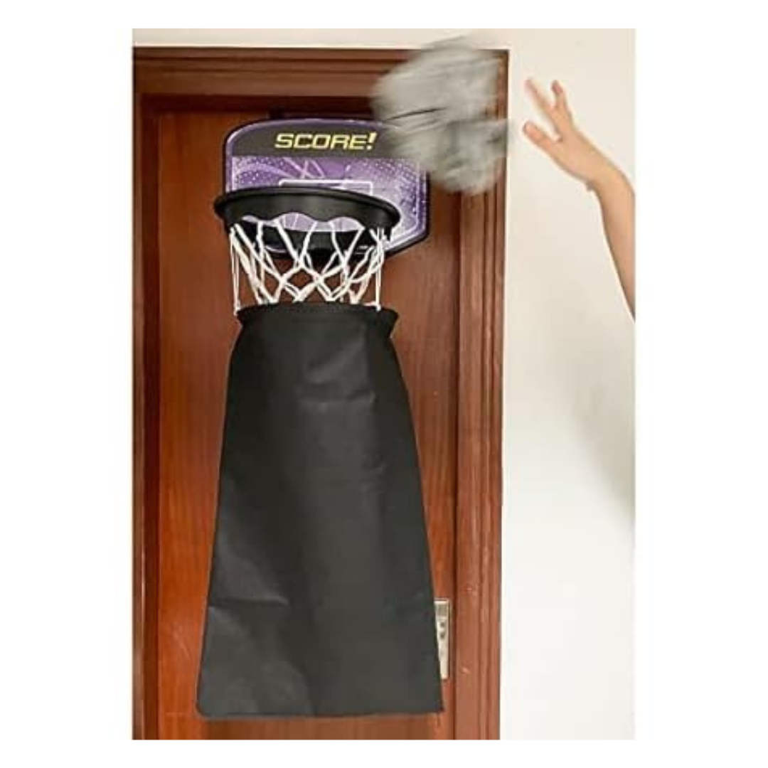 Swantu Laundry 2 In 1 Basketball Hamper Hoop Set