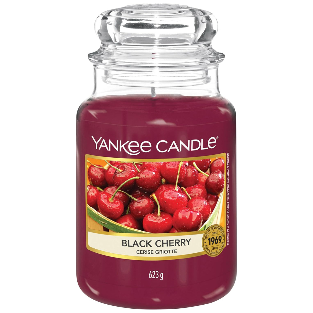 Yankee 22-Oz Black Cherry Scented Large Jar Single Wick Candle