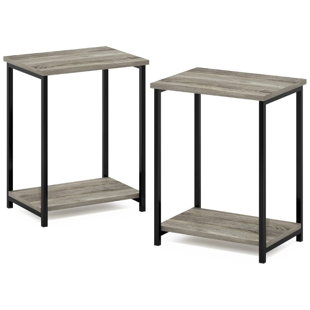 2-Pack Furinno Simplistic Metal Frame End Table